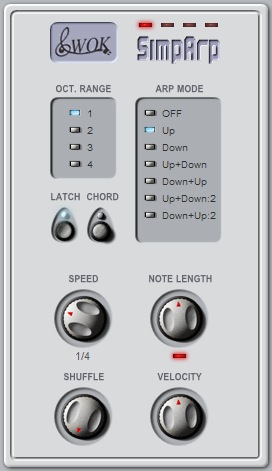 Simple Arpeggiator MIDI VST plugin by WOK